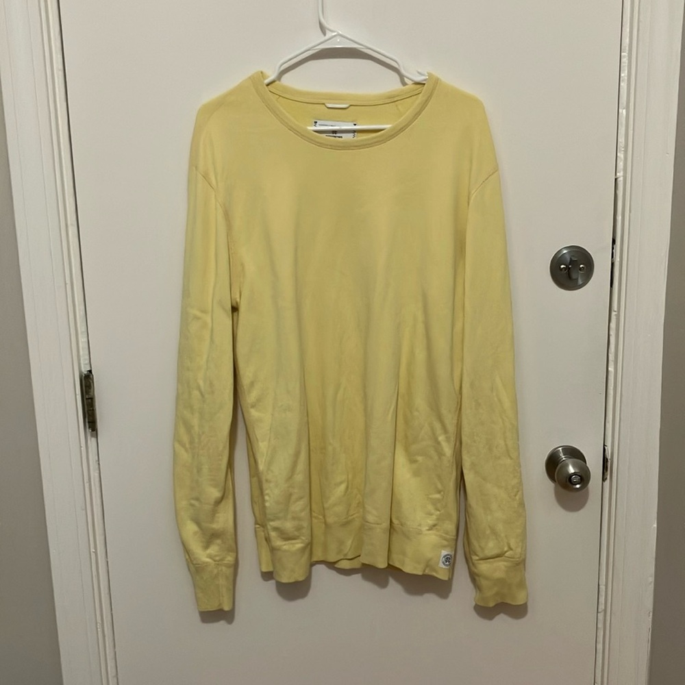 Reigning Champ Lightweight Terry Slim Crewneck Sweatshirt L